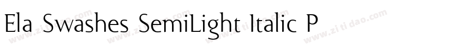 Ela Swashes SemiLight Italic PDF字体转换